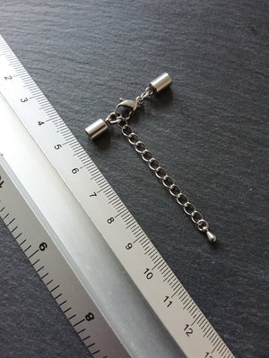 Stainless Steel End Cap Sets for 3.5mm Cord with or without Extender Chain (4mm end caps)
