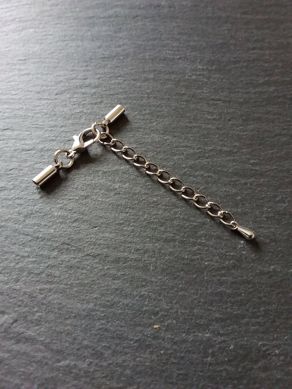 Antique Silver Tone End Cap Sets for 1.5mm Cord Necklaces (2mm end caps) - ContentedCatz