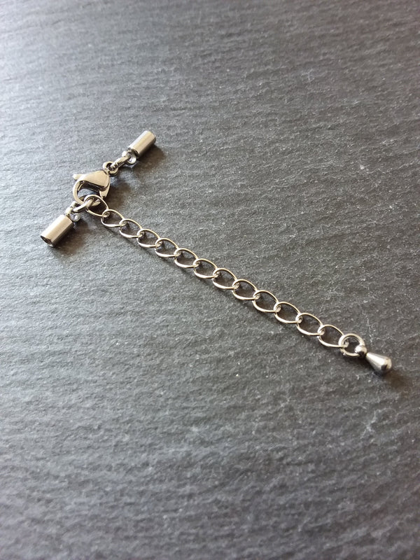 Stainless Steel End Cap Sets for 2mm Cord (2.5mm end caps)