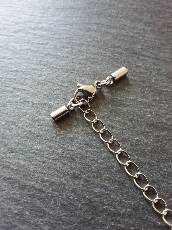 Stainless Steel End Cap Sets for 2mm Cord (2.5mm end caps)