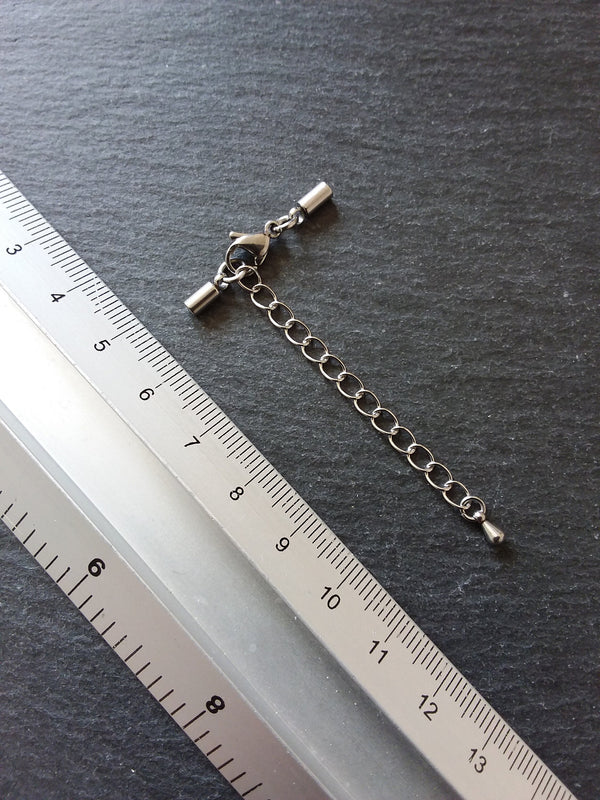 Stainless Steel End Cap Sets for 2mm Cord (2.5mm end caps)