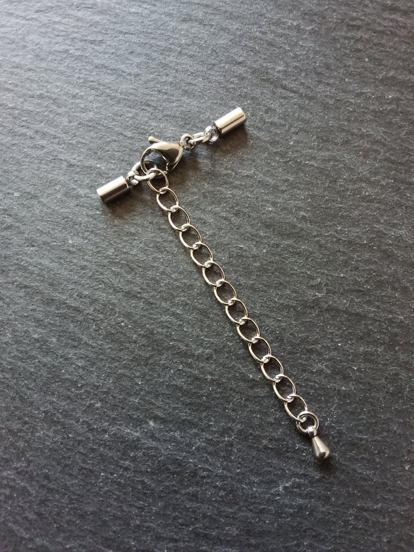 Stainless Steel End Cap Sets for 2mm Cord (2.5mm end caps)