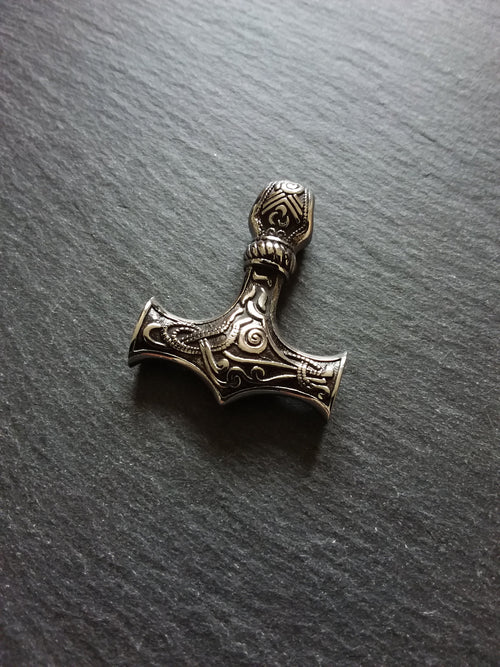 1 or 5 Solid Stainless Steel Thors Hammer Mjölnir Pendant 37x30x9mm