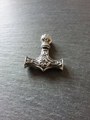 1 or 5 Solid Stainless Steel Thors Hammer Mjölnir Pendant 37x30x9mm