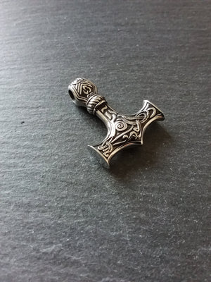 1 or 5 Solid Stainless Steel Thors Hammer Mjölnir Pendant 37x30x9mm