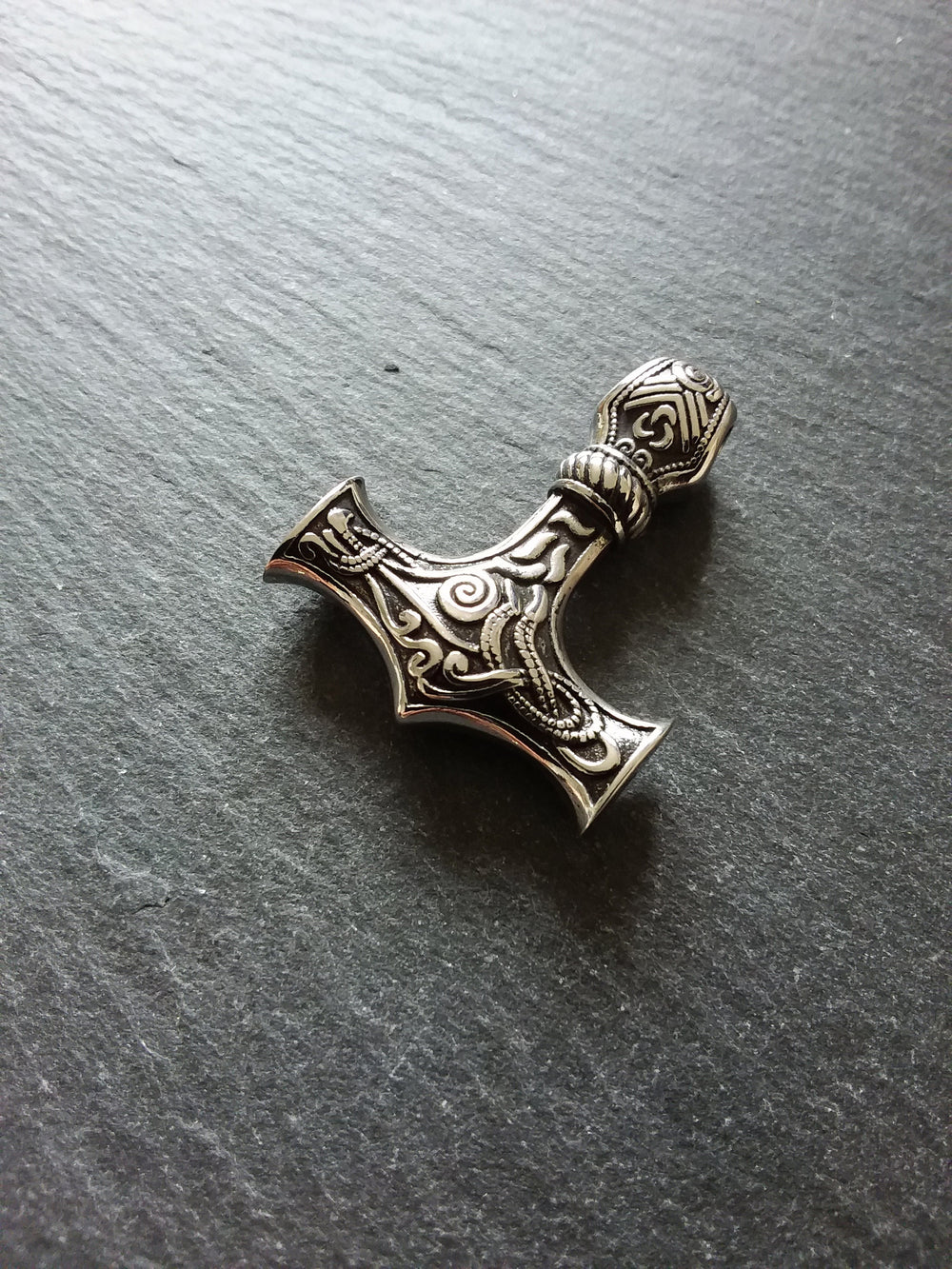 1 or 5 Solid Stainless Steel Thors Hammer Mjölnir Pendant 37x30x9mm