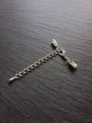 Silver Plated Crimp End Sets for 3mm to 3.5mm Cord Necklaces