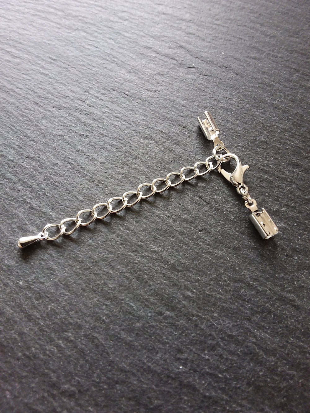 Silver Plated Crimp End Sets for 3mm to 3.5mm Cord Necklaces