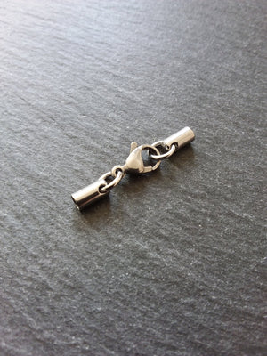 4 or 20 Stainless Steel Rounded End Cap Sets for 2.5mm Cord (3mm end caps)