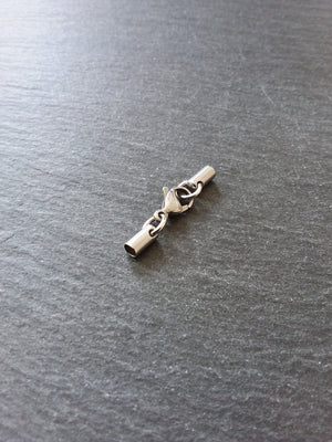 4 or 20 Stainless Steel Rounded End Cap Sets for 2.5mm Cord (3mm end caps)