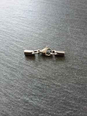 4 or 20 Stainless Steel Rounded End Cap Sets for 2.5mm Cord (3mm end caps)