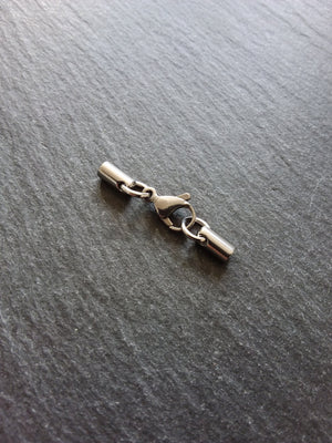 4 or 20 Stainless Steel Rounded End Cap Sets for 2.5mm Cord (3mm end caps)