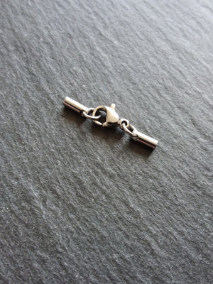 5 or 25 Stainless Steel ROUNDED End Cap sets for 1.5mm Cord Necklaces & Bracelets (2mm end caps)