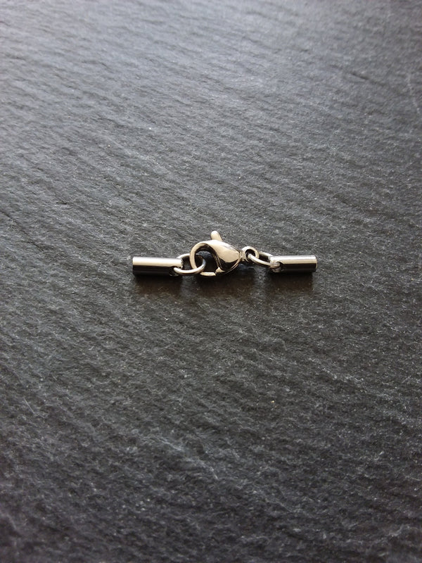 5 or 25 Stainless Steel ROUNDED End Cap sets for 1.5mm Cord Necklaces & Bracelets (2mm end caps)