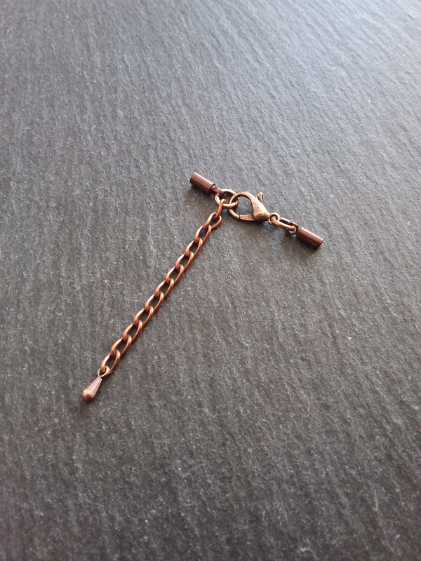 Antique Copper Tone End Cap Sets for 1.5mm Cord (2mm end caps)