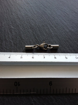 4 or 20 Stainless Steel Rounded End Cap Sets for 2.5mm Cord (3mm end caps)