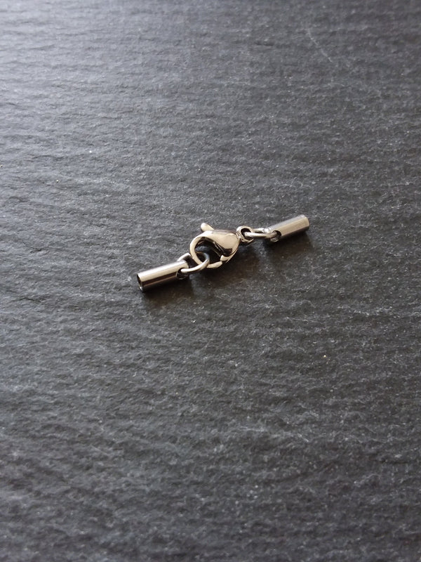 5 or 25 Stainless Steel ROUNDED End Cap sets for 1.5mm Cord Necklaces & Bracelets (2mm end caps)