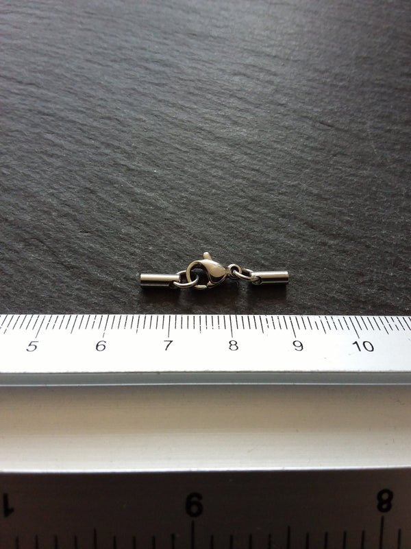 5 or 25 Stainless Steel ROUNDED End Cap sets for 1.5mm Cord Necklaces & Bracelets (2mm end caps)