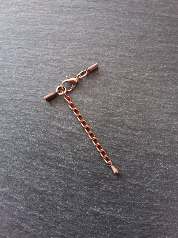 Antique Copper Tone End Cap Sets for 1.5mm Cord (2mm end caps)