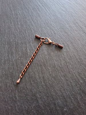 Antique Copper Tone End Cap Sets for 1.5mm Cord (2mm end caps)