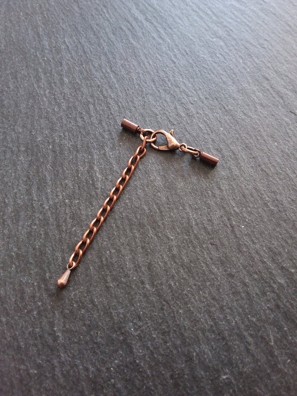 Antique Copper Tone End Cap Sets for 1.5mm Cord (2mm end caps)