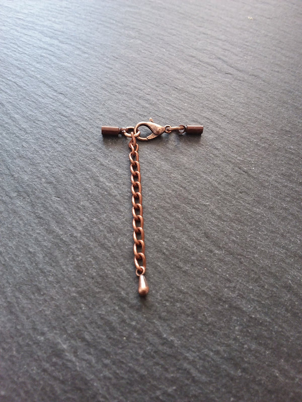 Antique Copper Tone End Cap Sets for 1.5mm Cord (2mm end caps)