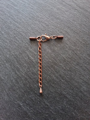 Antique Copper Tone End Cap Sets for 1.5mm Cord (2mm end caps)