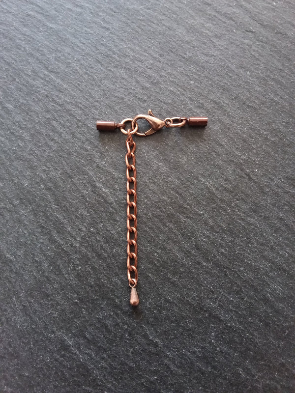 Antique Copper Tone End Cap Sets for 1.5mm Cord (2mm end caps)