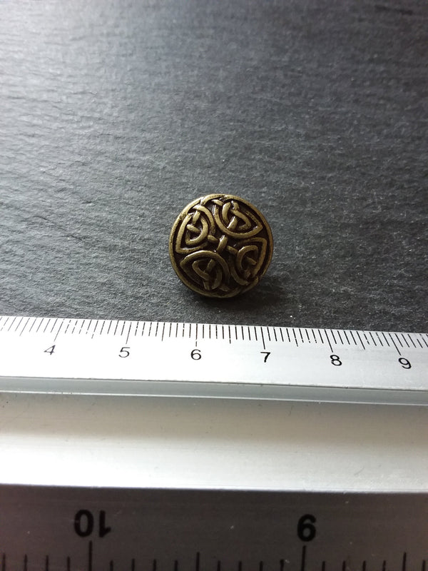4 or 20 Celtic Knot Antique Bronze Metal Buttons 17mm (5/8") Fasteners