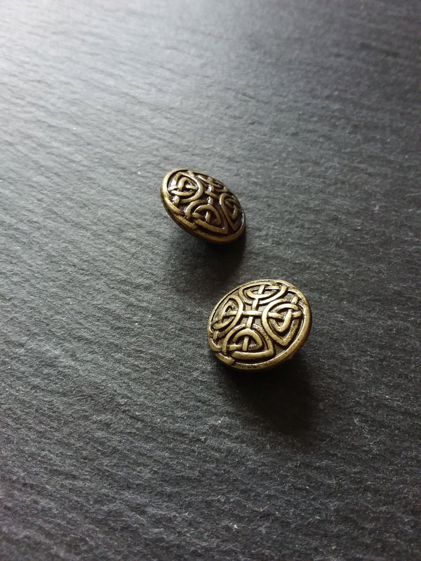 4 or 20 Celtic Knot Antique Bronze Metal Buttons 17mm (5/8") Fasteners