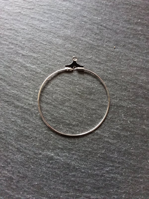 6 or 30 Stainless Steel 26mm Earring Hoops 26x29mm - ContentedCatz