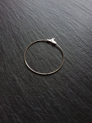 6 or 30 Stainless Steel 26mm Earring Hoops 26x29mm - ContentedCatz
