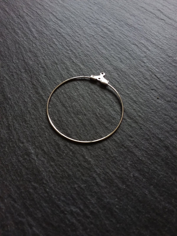 6 or 30 Stainless Steel 26mm Earring Hoops 26x29mm - ContentedCatz