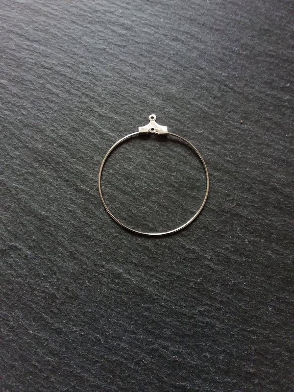 6 or 30 Stainless Steel 26mm Earring Hoops 26x29mm - ContentedCatz