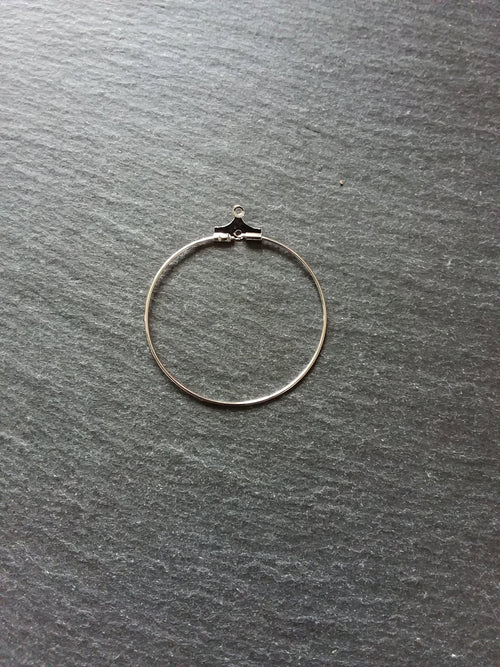 6 or 30 Stainless Steel 26mm Earring Hoops 26x29mm - ContentedCatz