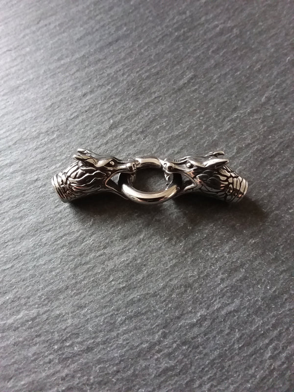 Stainless Steel Dragon End Cap Connector Set for 5mm Cord (5.5mm end caps)