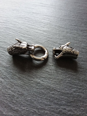 Stainless Steel Dragon End Cap Connector Set for 5mm Cord (5.5mm end caps)