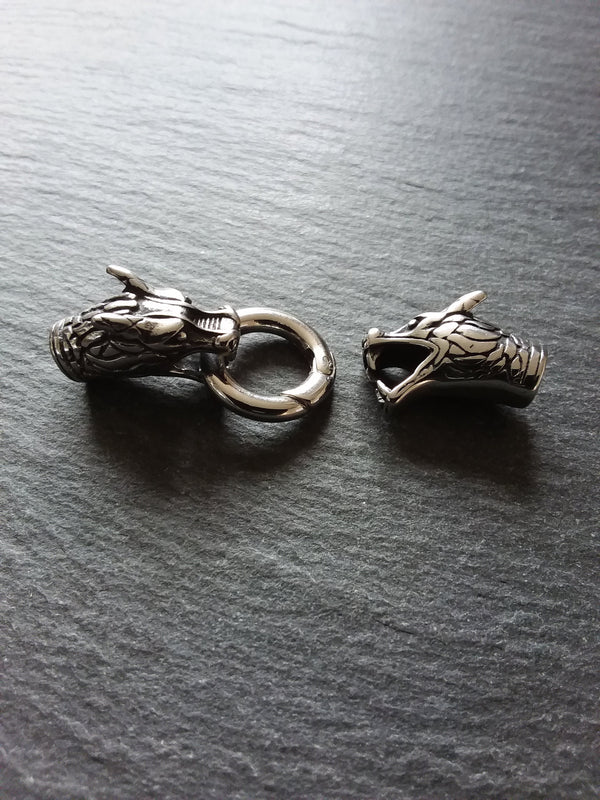 Stainless Steel Dragon End Cap Connector Set for 5mm Cord (5.5mm end caps)
