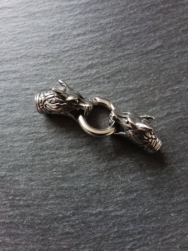 Stainless Steel Dragon End Cap Connector Set for 5mm Cord (5.5mm end caps)