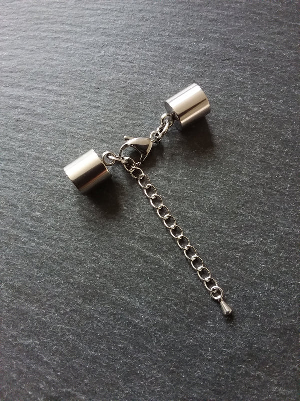 Stainless Steel End Cap Sets for 8.5mm Cord (9mm end caps)