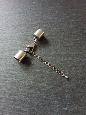 Stainless Steel End Cap Sets for 8.5mm Cord (9mm end caps)