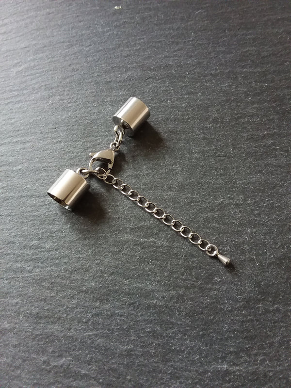 Stainless Steel End Cap Sets for 8.5mm Cord (9mm end caps)