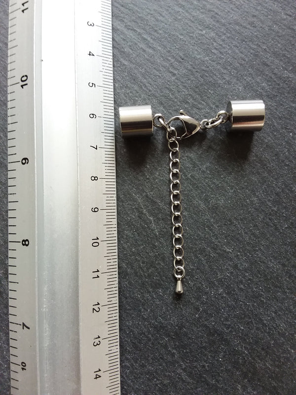 Stainless Steel End Cap Sets for 8.5mm Cord (9mm end caps)