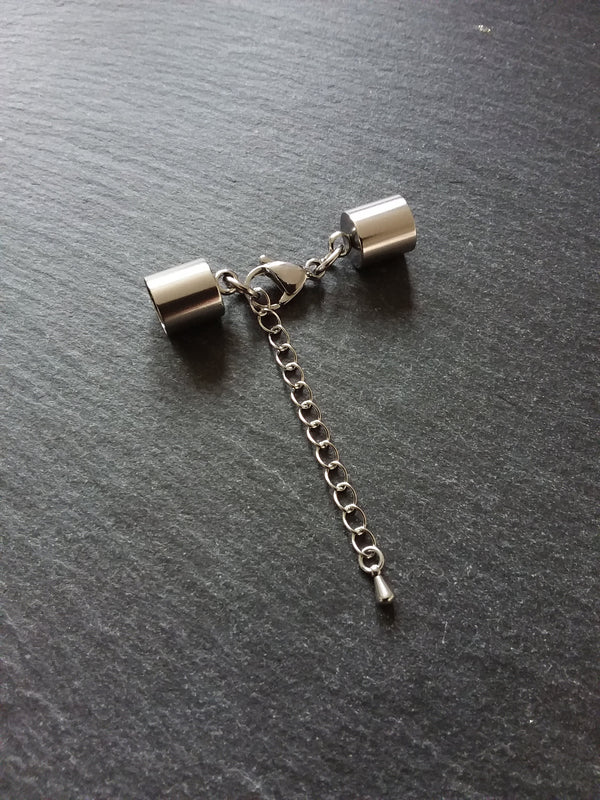 Stainless Steel End Cap Sets for 8.5mm Cord (9mm end caps)