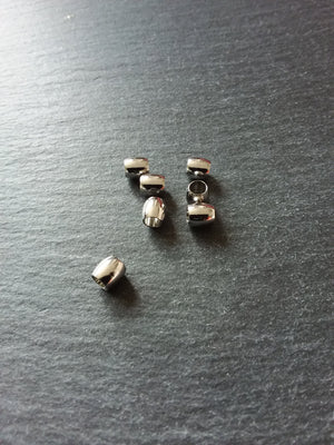 12 or 60 Stainless Steel 6mm Barrel Beads Smooth Solid Spacer 6x6mm with 4mm Hole