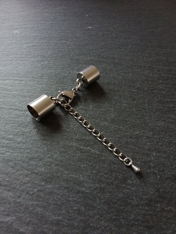 Stainless Steel End Cap Sets for 8.5mm Cord (9mm end caps)