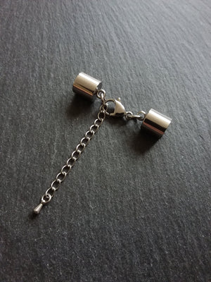Stainless Steel End Cap Sets for 8.5mm Cord (9mm end caps)