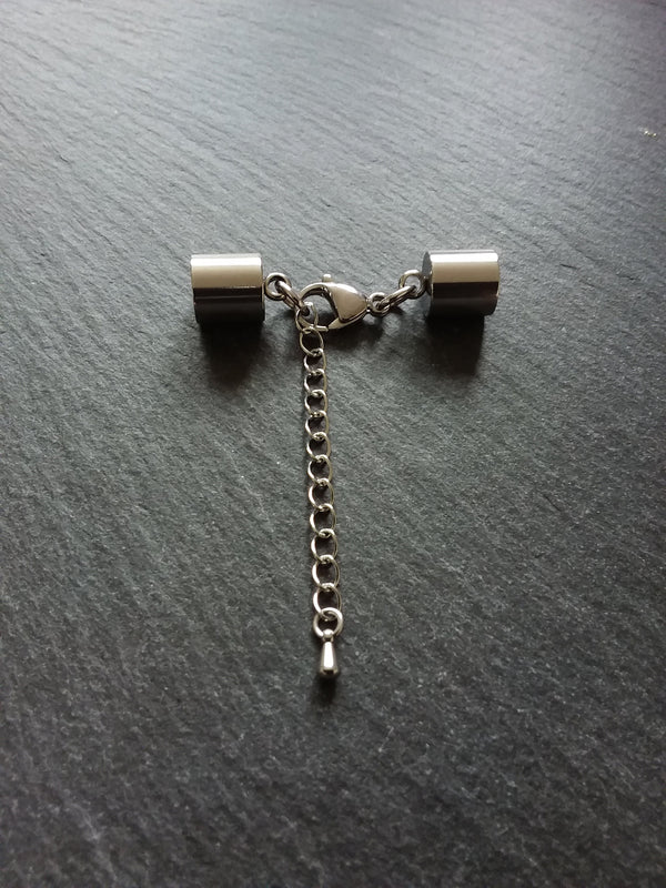 Stainless Steel End Cap Sets for 8.5mm Cord (9mm end caps)