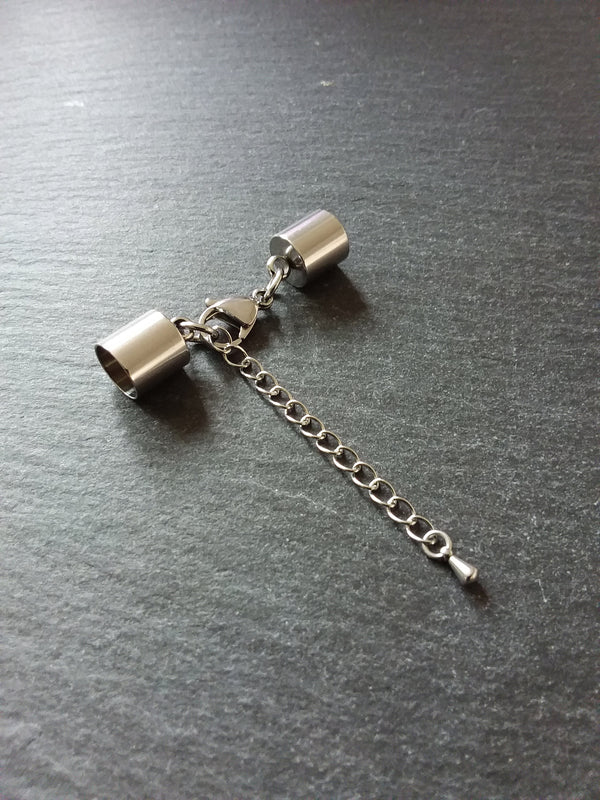 Stainless Steel End Cap Sets for 8.5mm Cord (9mm end caps)