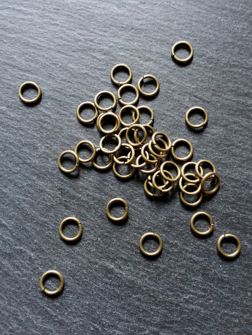 Antique Bronze Tone 8mm Diameter Strong 1.2mm (16 Gauge) Metal Alloy Jump Rings
